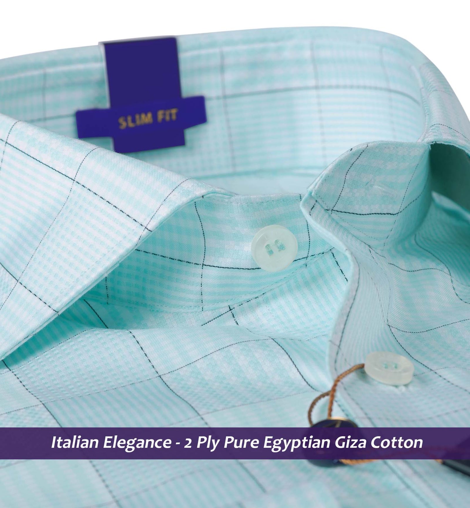 Finland- Turquoise & Navy Check