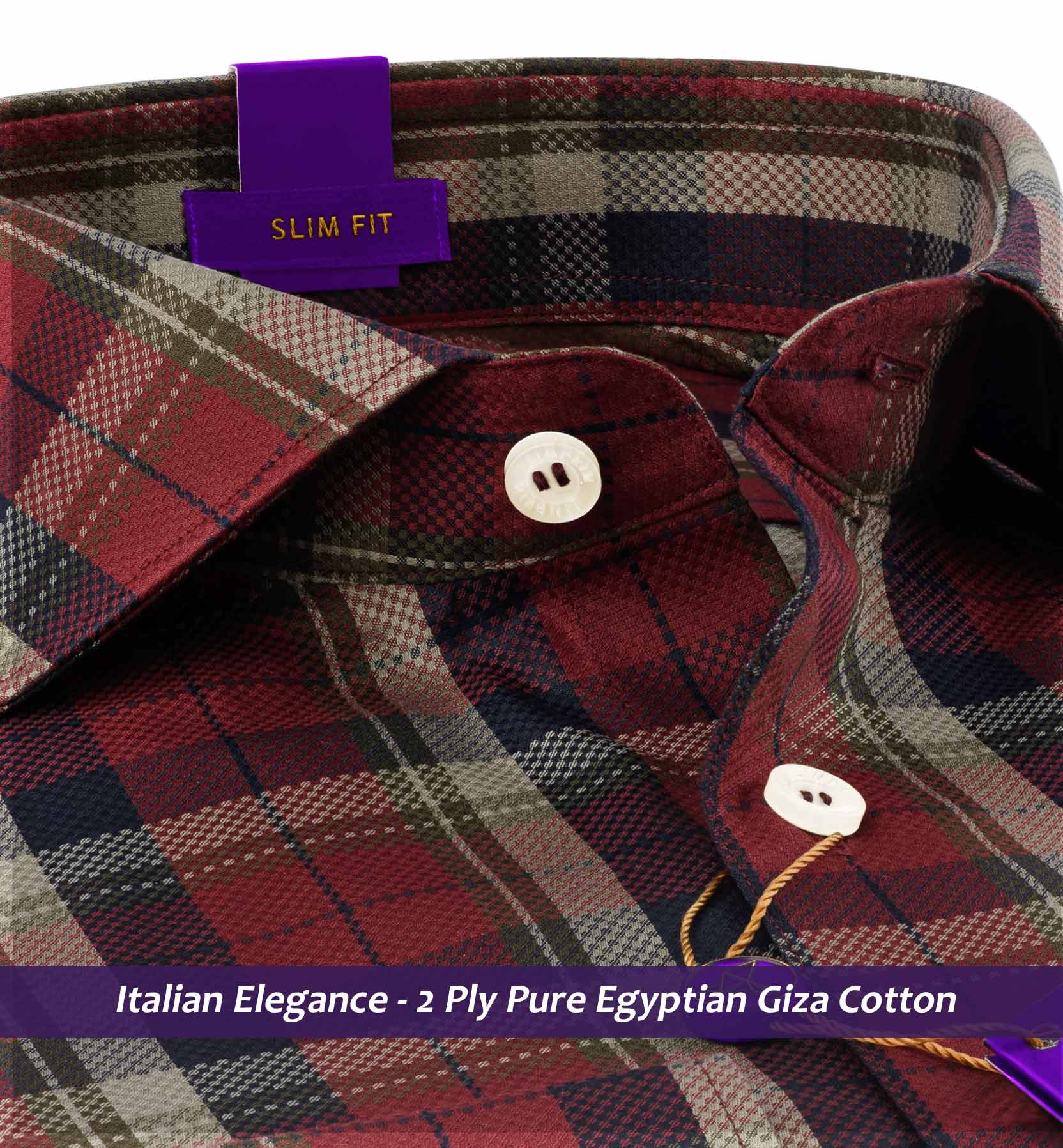 Omaha- Navy & Burgundy Magical Check