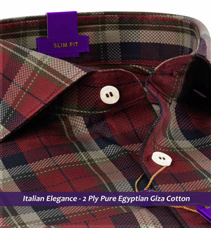 Omaha- Navy & Burgundy Magical Check