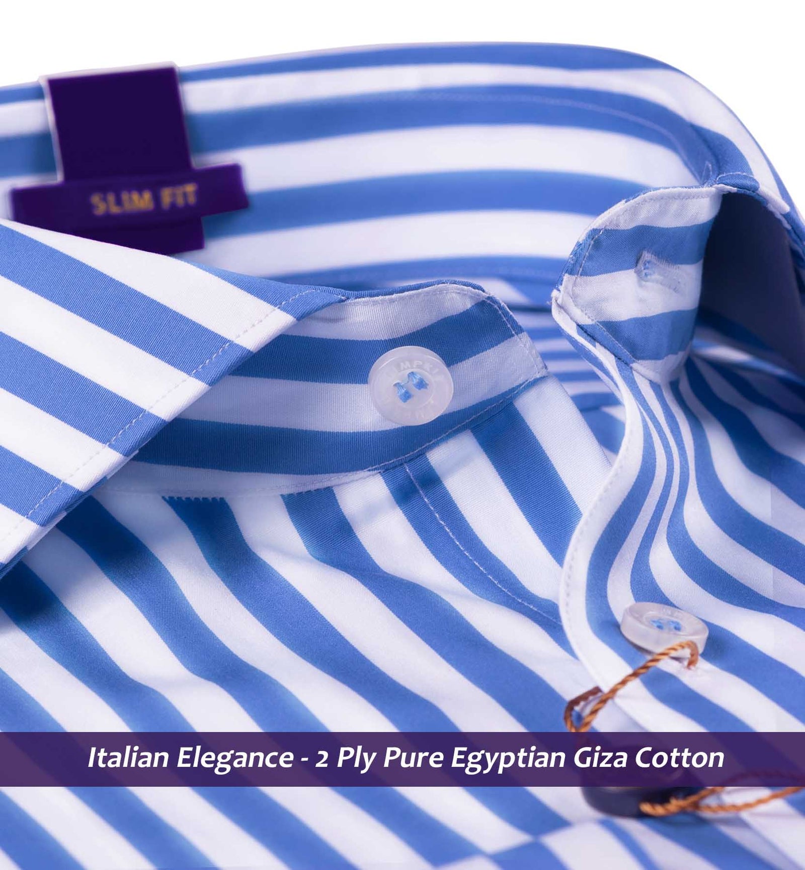 Cortland- Cobalt Blue & White Stripe