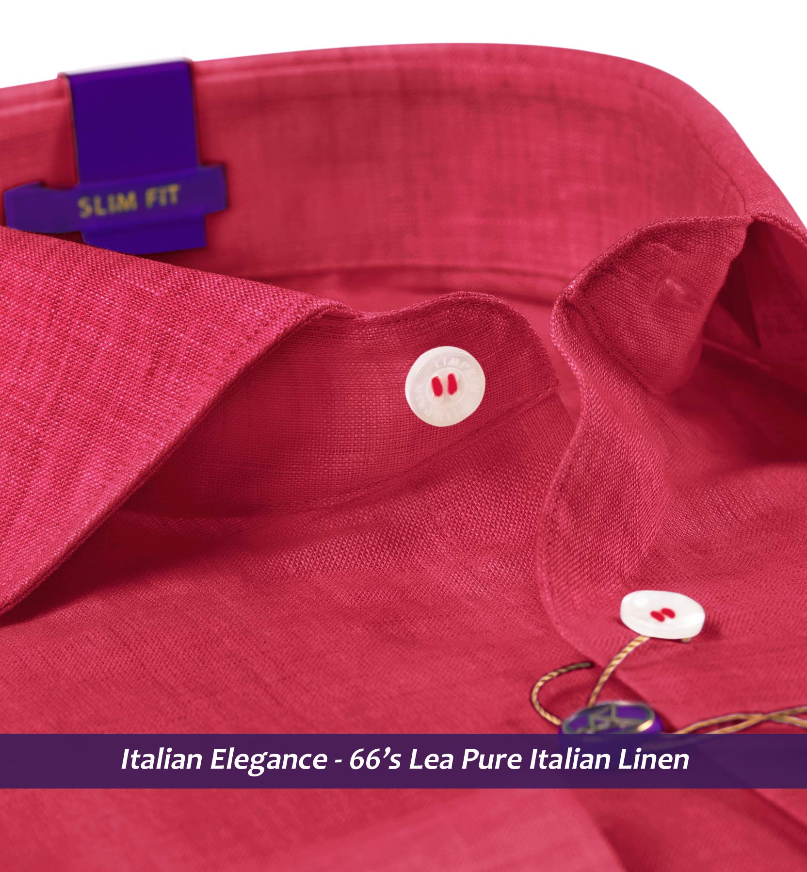 Turin- Crimson Red Solid Linen