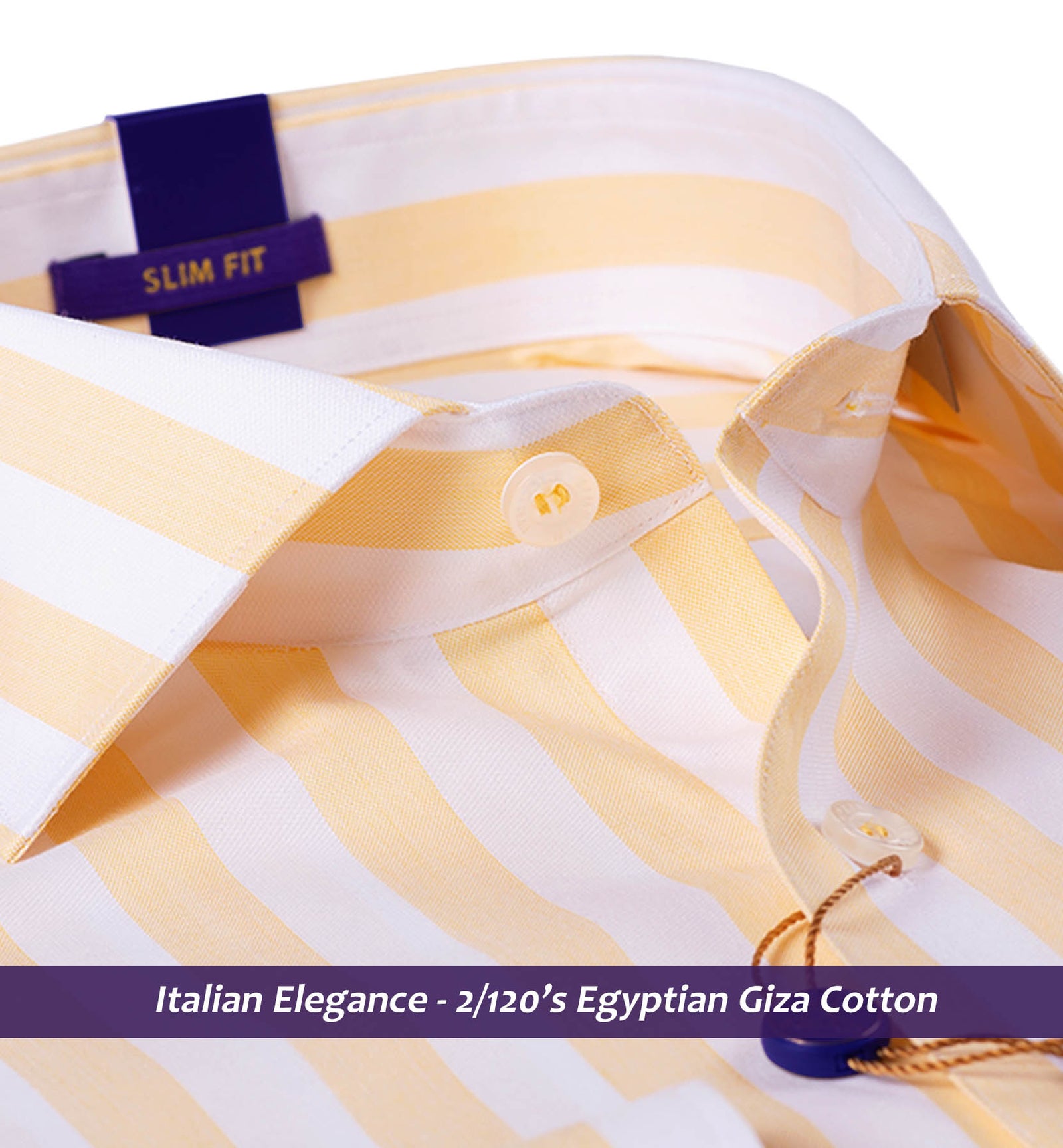 Montrouge - Daffodil Yellow & White Stripe