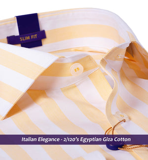 Montrouge - Daffodil Yellow & White Stripe