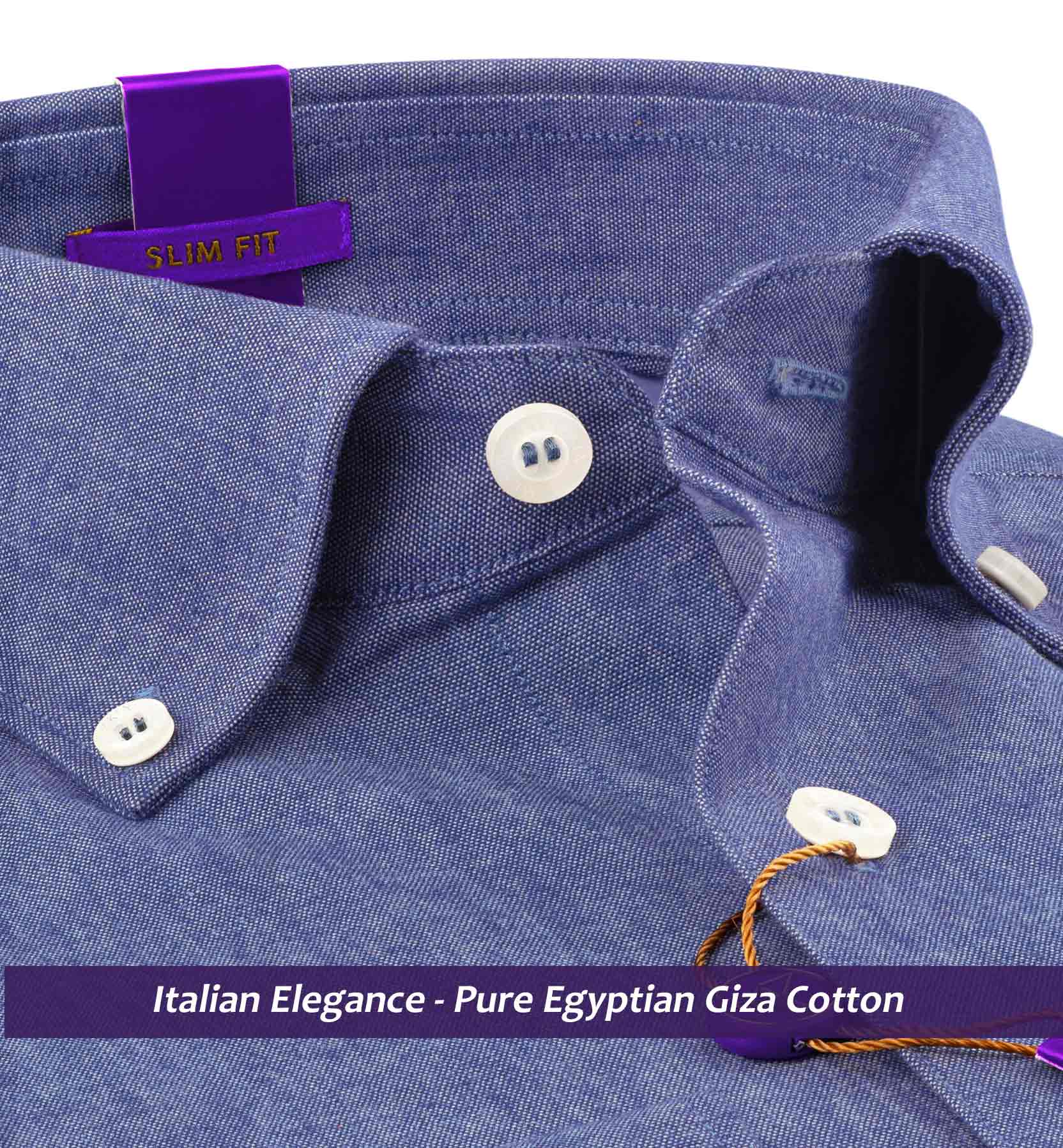 Stockport- Navy Oxford Button Down- Pure Egyptian Giza Cotton