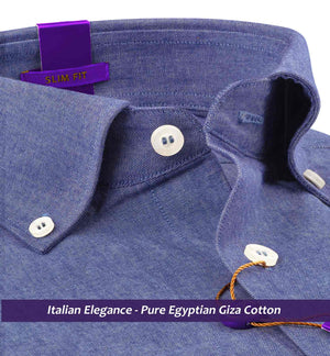 Stockport- Navy Oxford Button Down