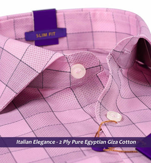 Paris- Flamingo Pink & Grey Check