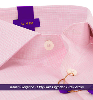 Aswan- Flamingo Pink & White Check