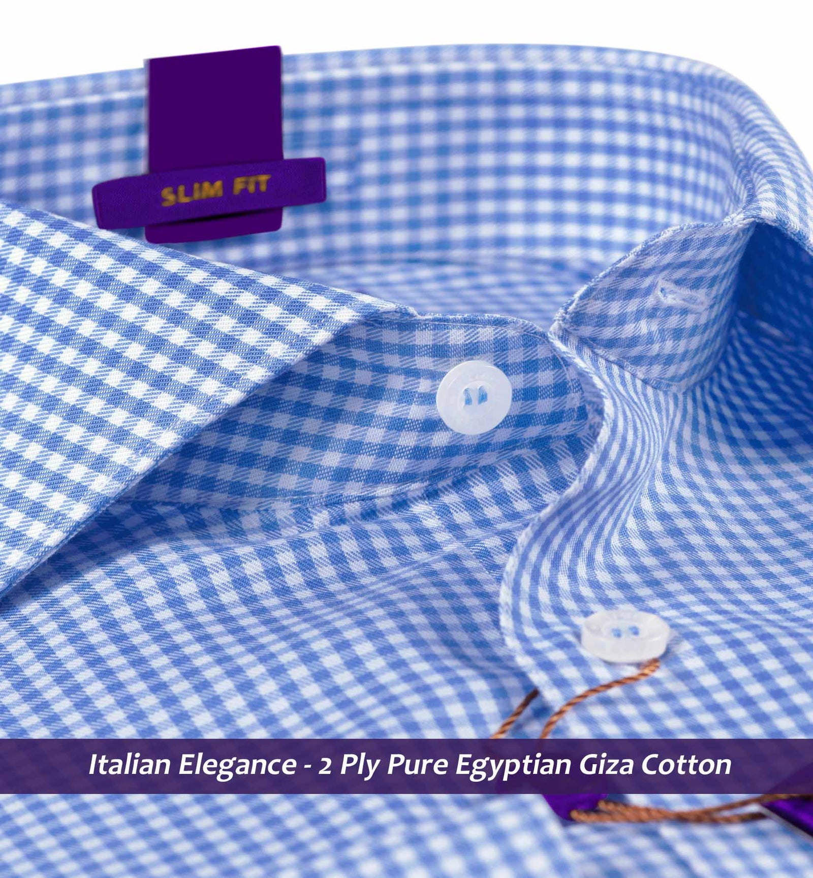 Orlando- Azure Blue & White Magical Check