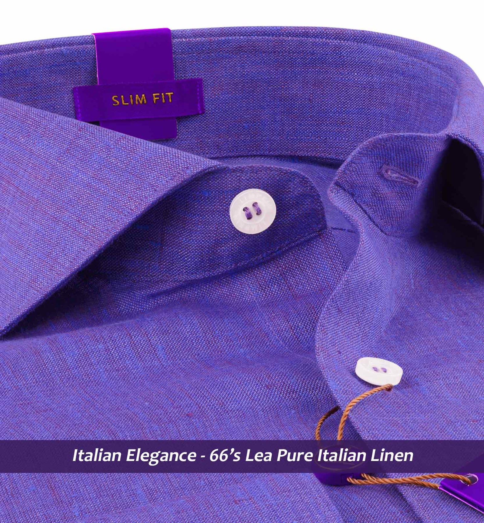 Sorrento- Amethyst Solid Linen- 66's Lea Pure Italian Linen
