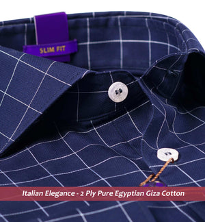 Prague- Navy & White Magical Check
