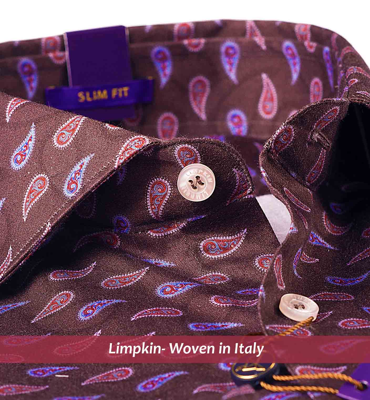 Antibes- Brown & Purple Magical Paisley Print