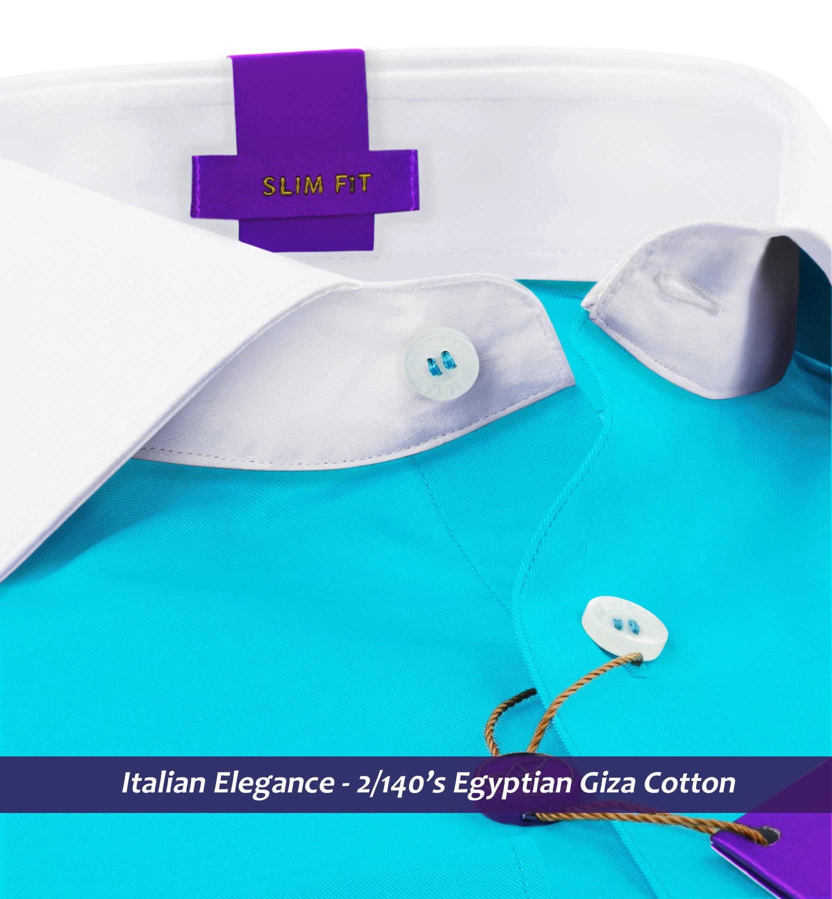 Napoli- Formal Turquoise with White Collar