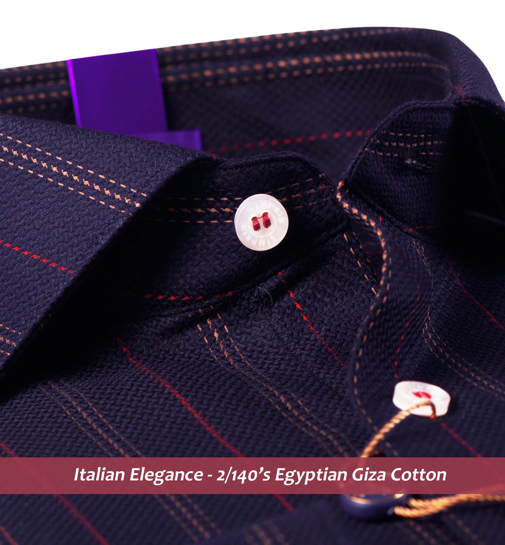 California- Dark Navy & Burgundy Stripe
