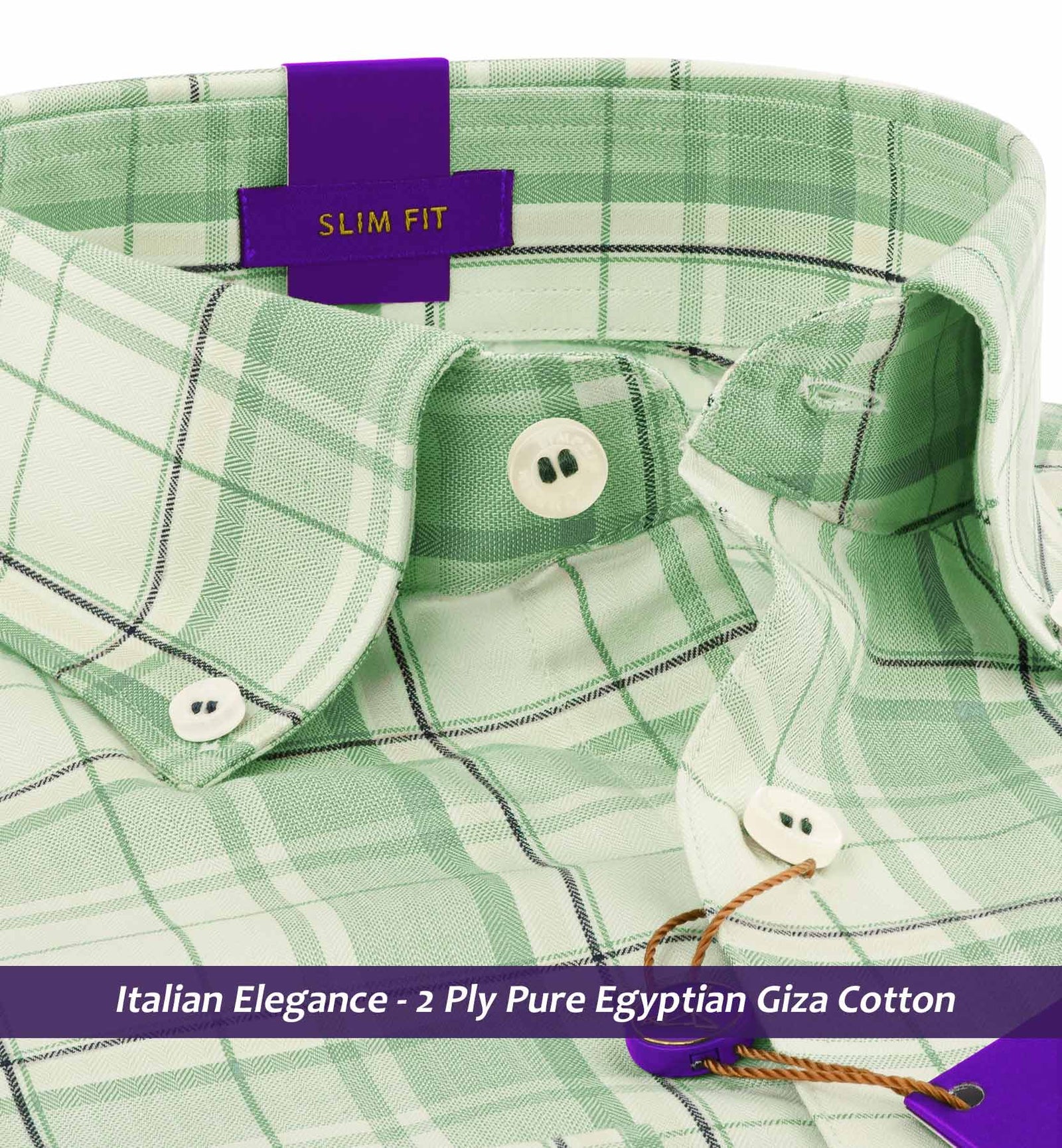 Norway- Ivory Cream & Sea Green Check