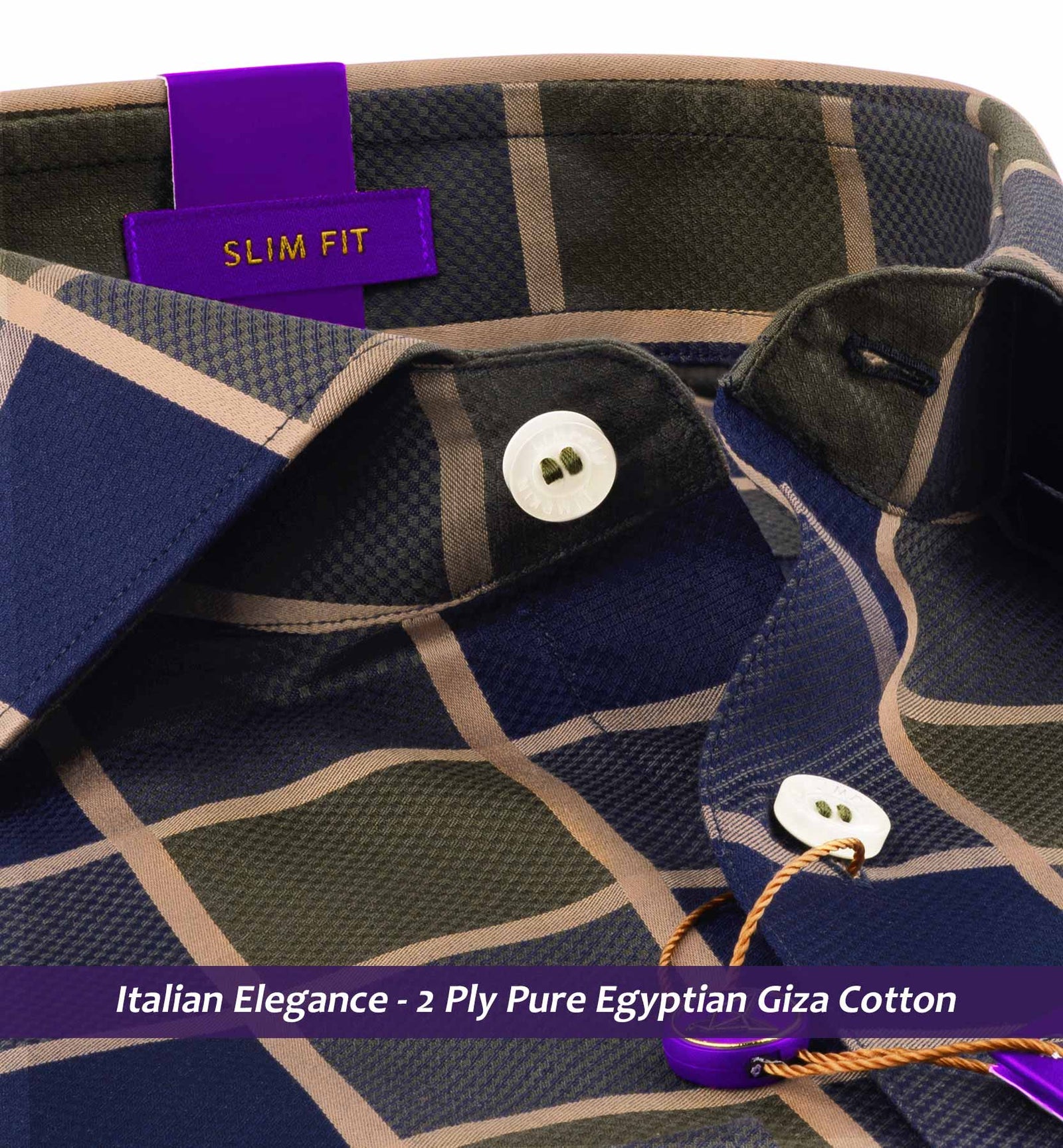 Athens- Moss Green & Navy Magical Check