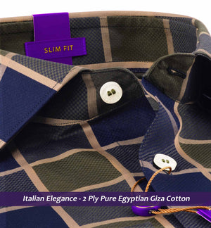 Athens- Moss Green & Navy Magical Check