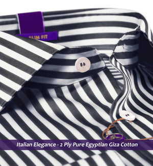 California- Black & White Stripe