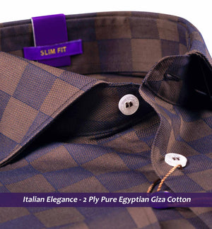 Copenhagen- Cedar Brown & Navy Check