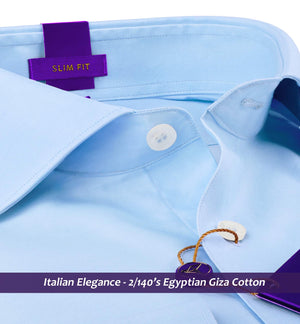 Treviso- The Best Sky Blue- 2/140 Egyptian Giza Cotton