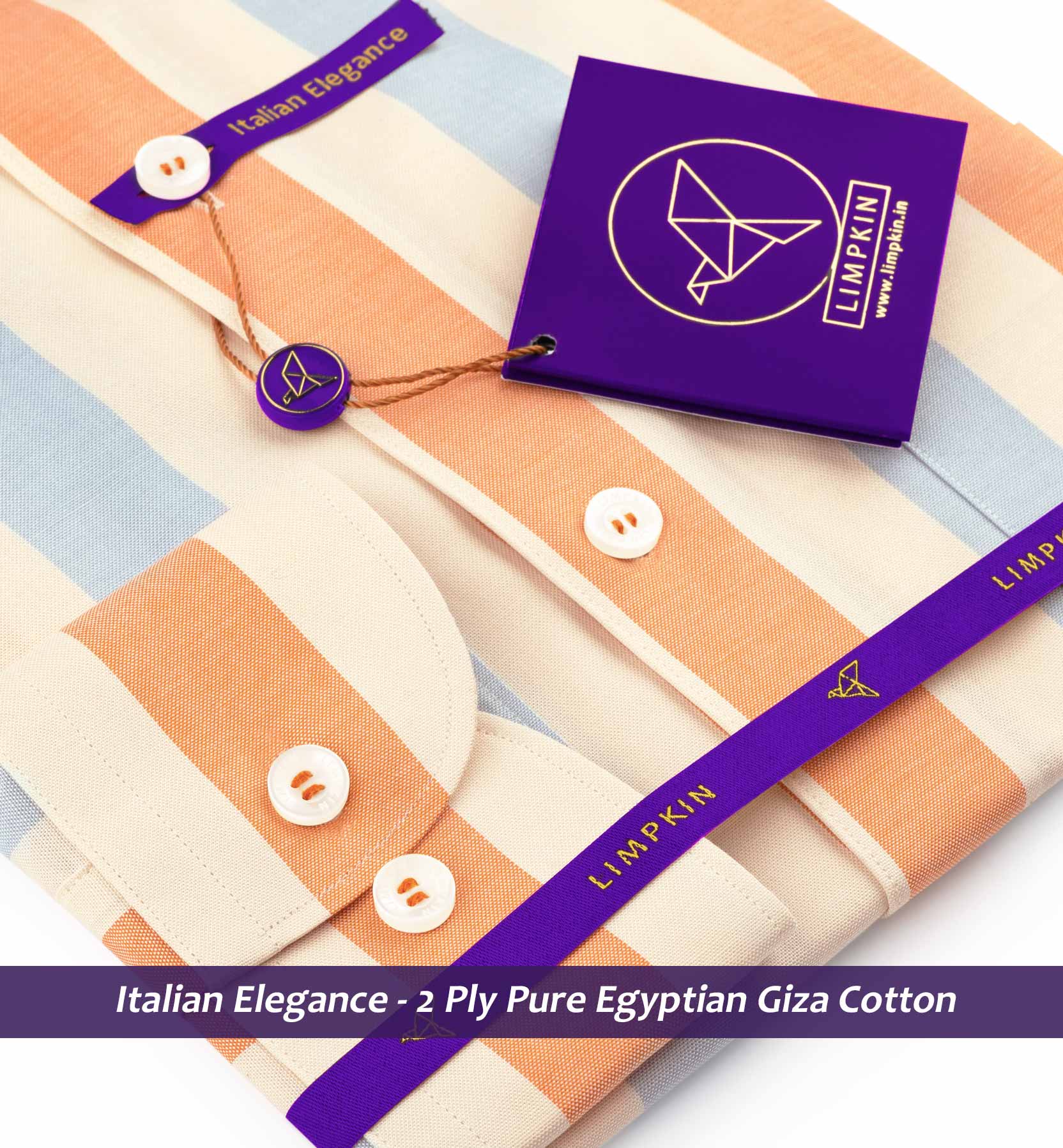 Ankara- Orange & Beige Magical Stripe