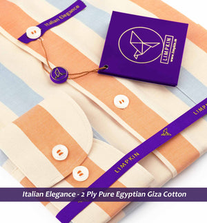 Ankara- Orange & Beige Magical Stripe