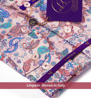 Palermo- Burgundy & Teal Paisley Print