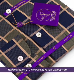 Athens- Moss Green & Navy Magical Check
