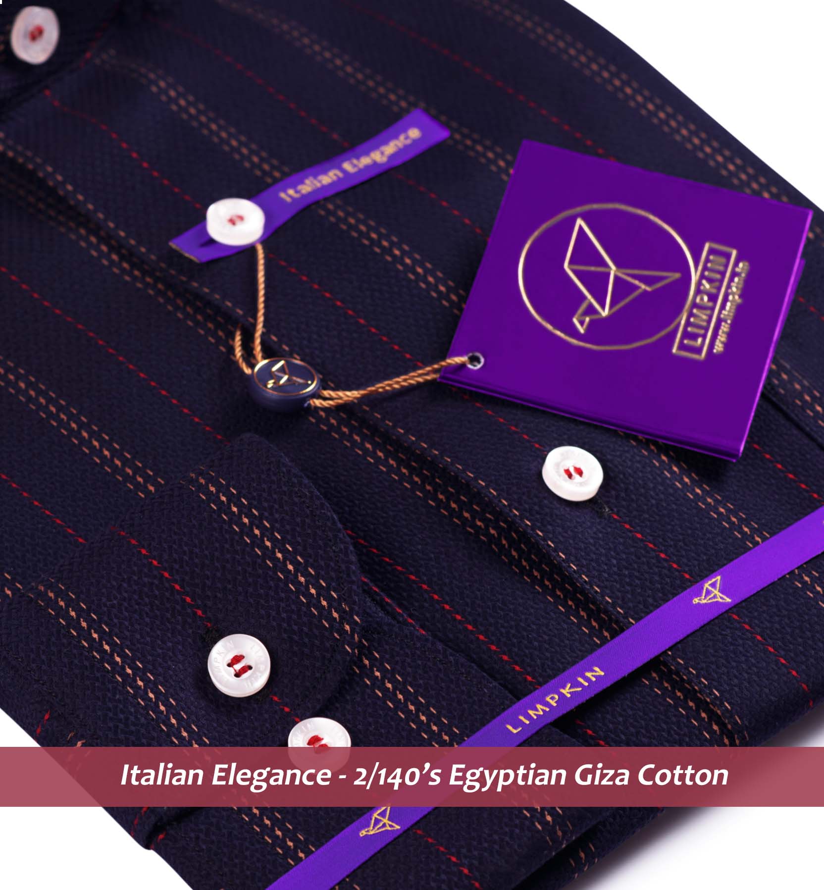 California- Dark Navy & Burgundy Stripe