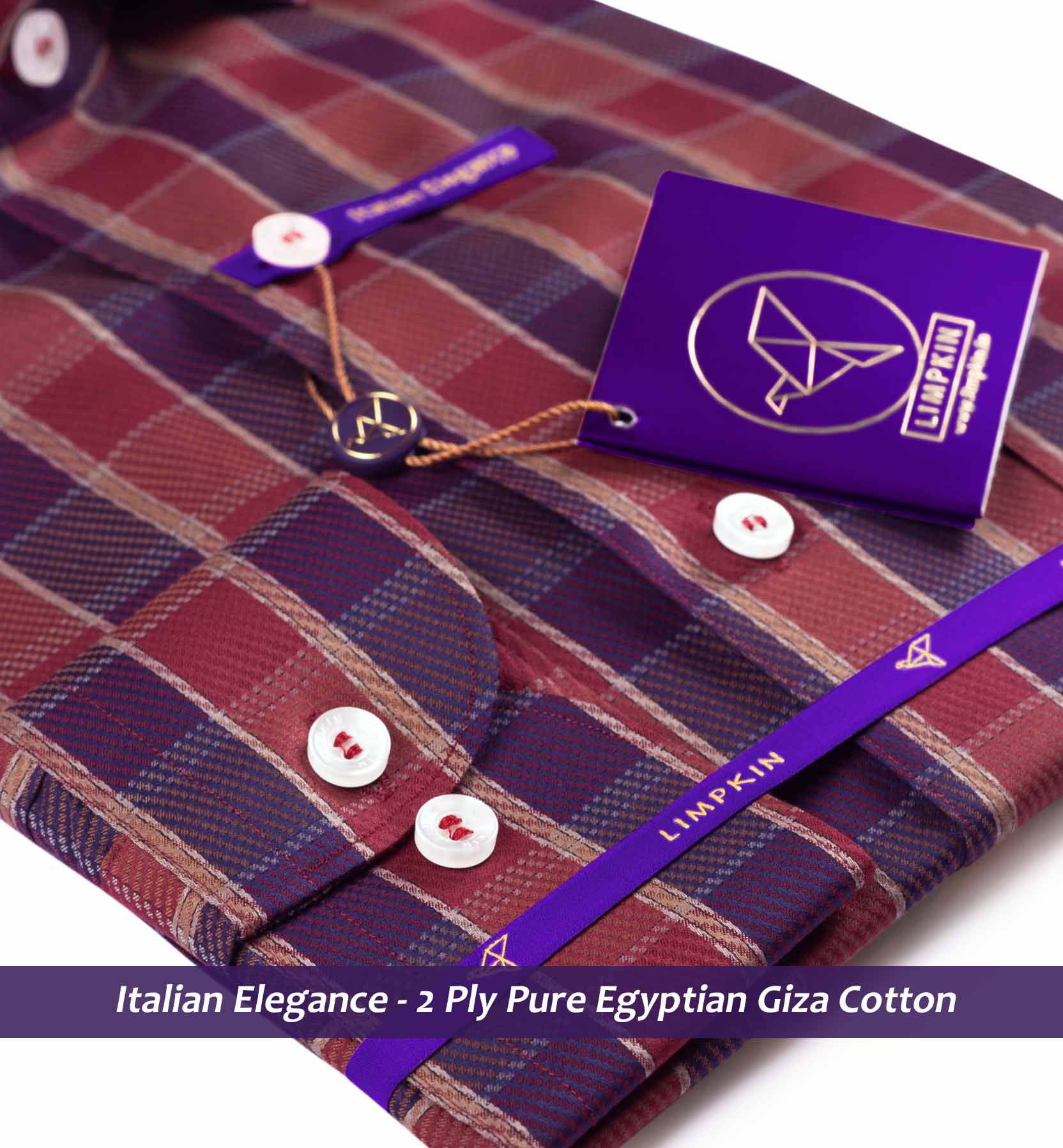 Rochdale- Burgundy & Beige Check