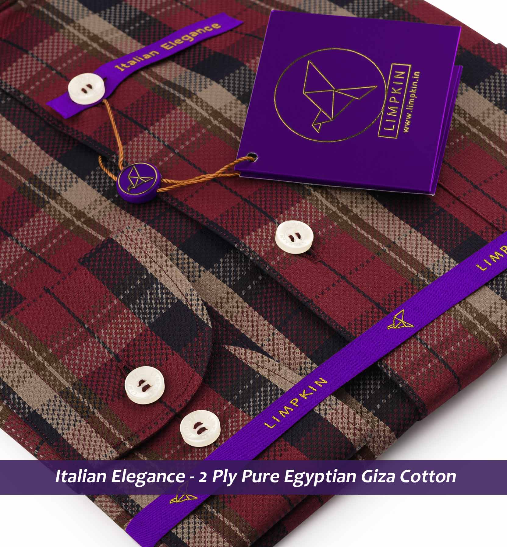Omaha- Navy & Burgundy Magical Check