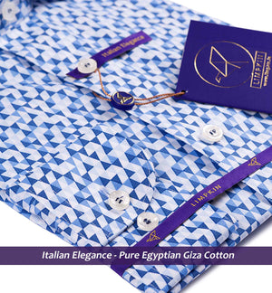 Napier- Blue & White Geo Print