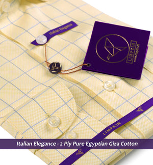 Treviso- Daffodil Yellow & Blue Check