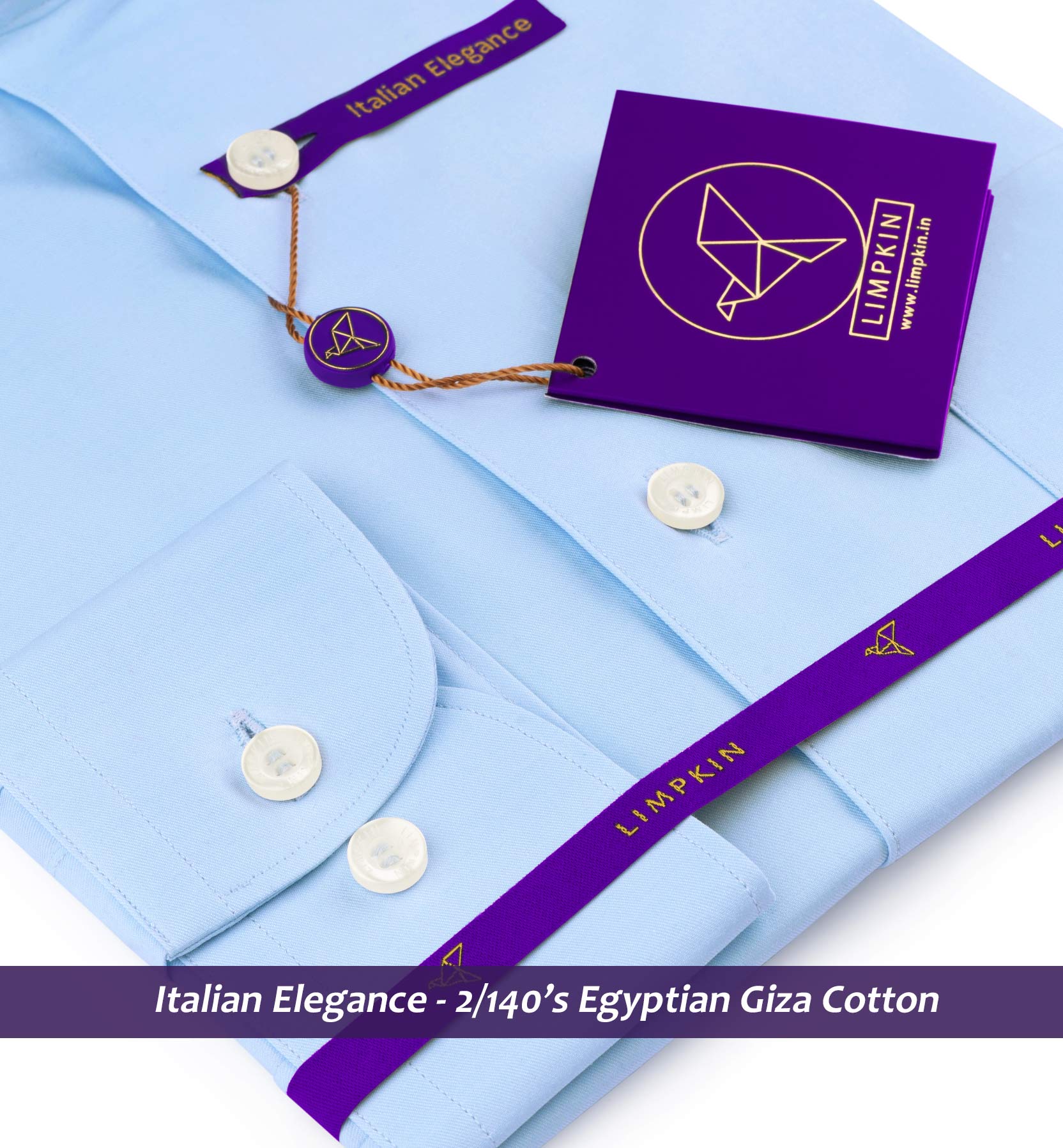 Treviso- The Best Sky Blue- 2/140 Egyptian Giza Cotton