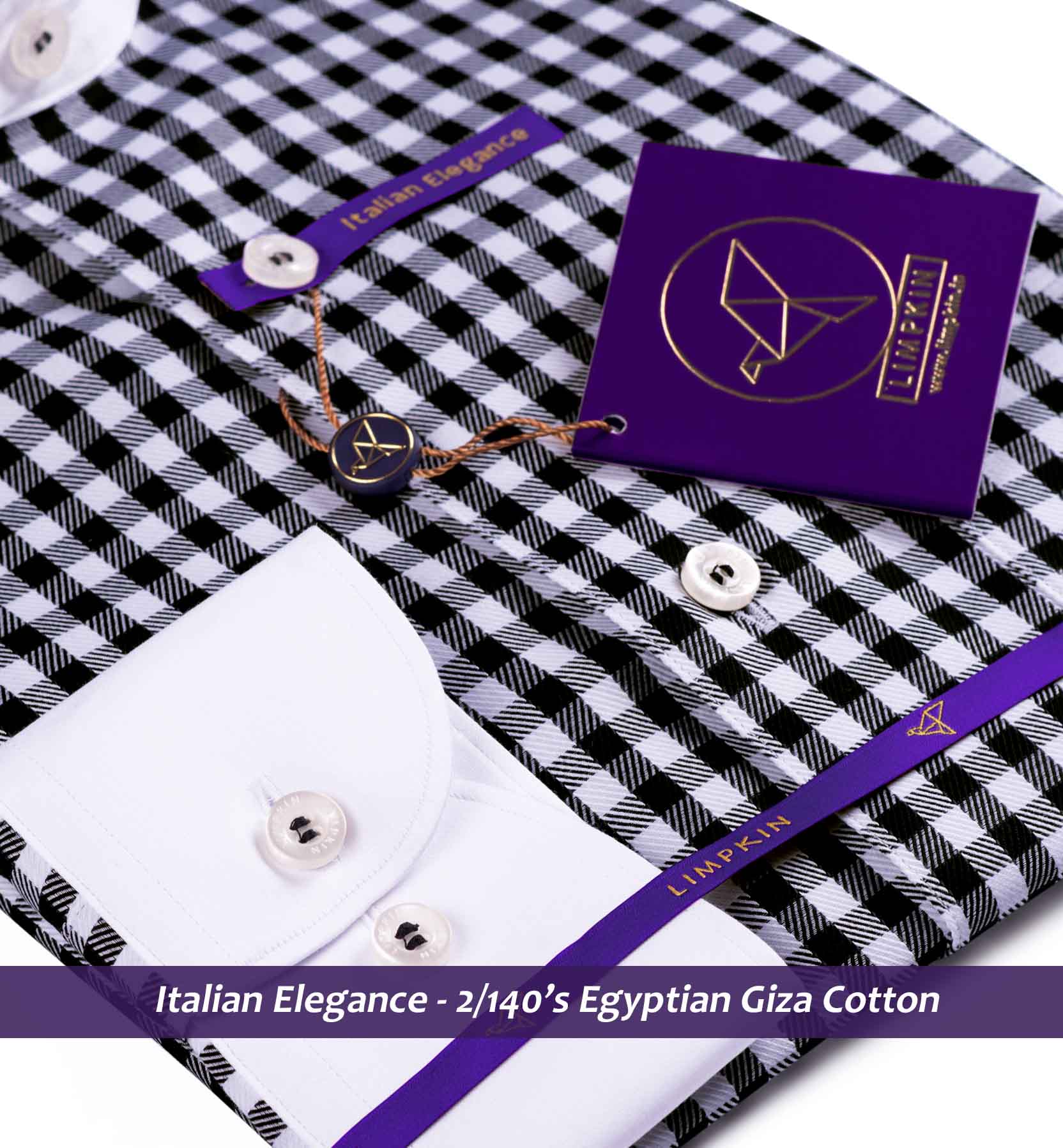 Vasco- Black & White Gingham Check