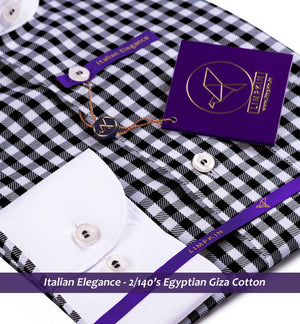 Vasco- Black & White Gingham Check