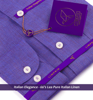 Sorrento- Amethyst Solid Linen- 66's Lea Pure Italian Linen