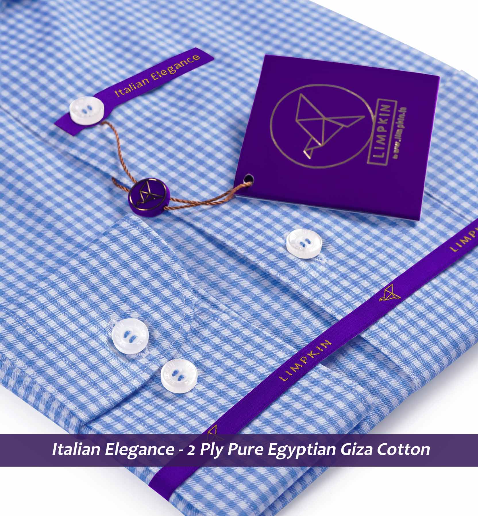 Orlando- Azure Blue & White Magical Check