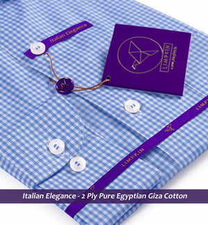 Orlando- Azure Blue & White Magical Check