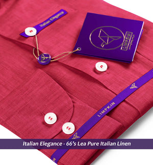 Turin- Crimson Red Solid Linen