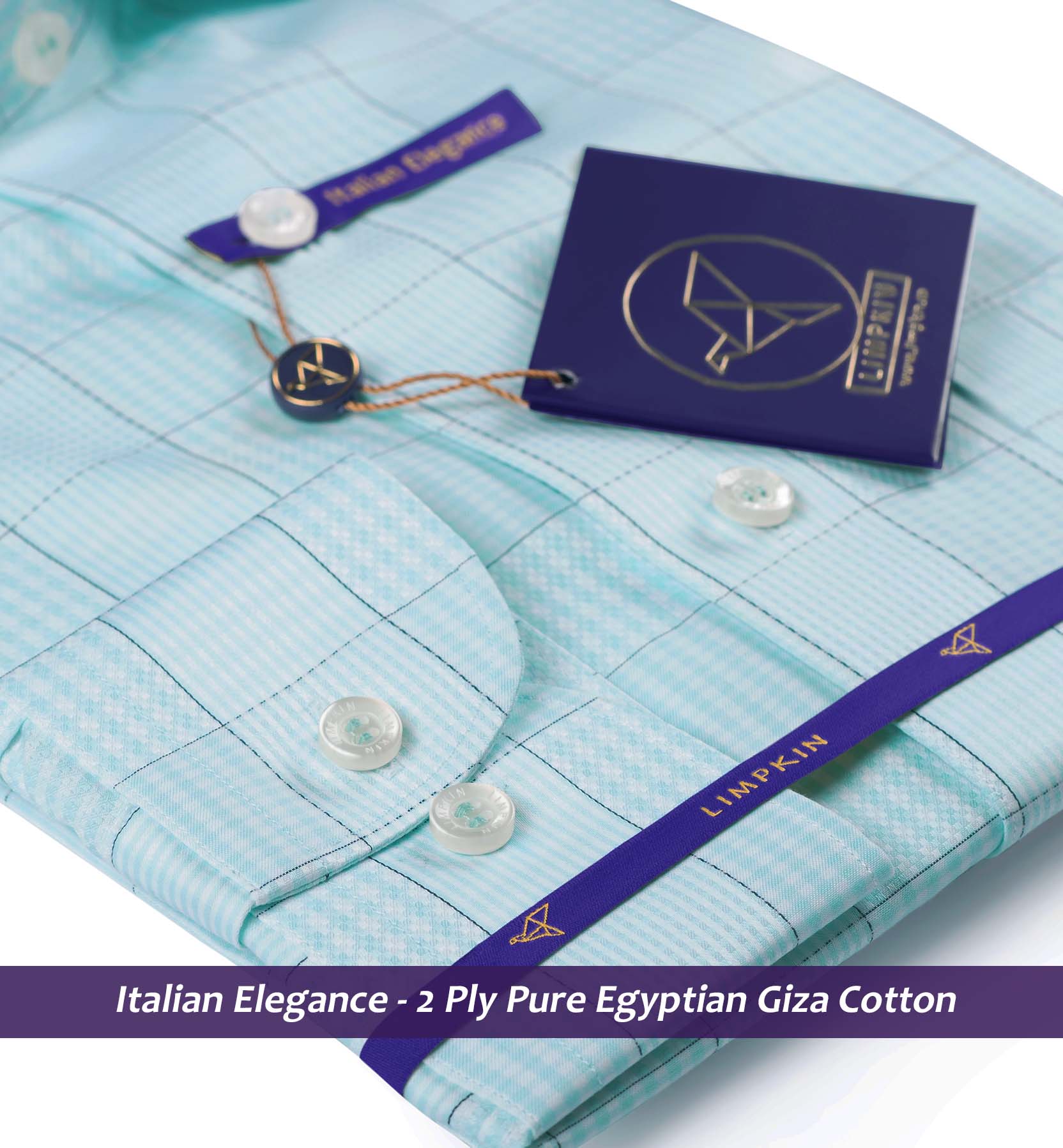 Finland- Turquoise & Navy Check