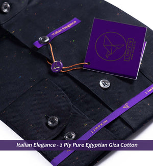 Trieste- Black Twill- Mandarin Collar