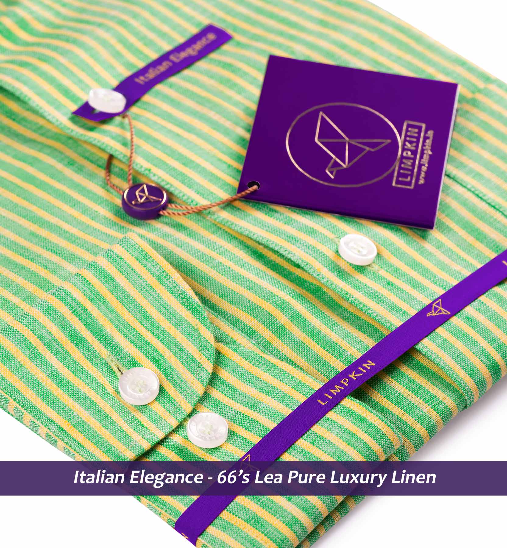 Porto- Sea Foam Green & Yellow Stripe