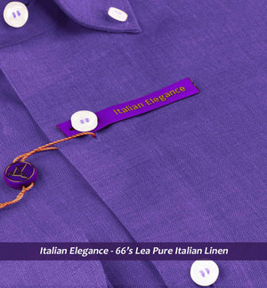 Sardinia- Amethyst Solid Linen- Button Down