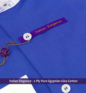Genoa- Royal Blue Solid with White Collar