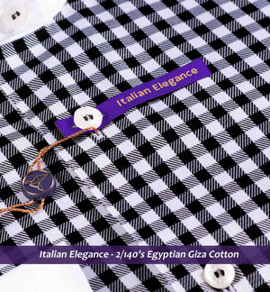 Vasco- Black & White Gingham Check