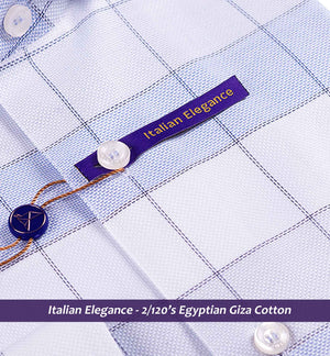Pamplona- Azure Blue & White Check
