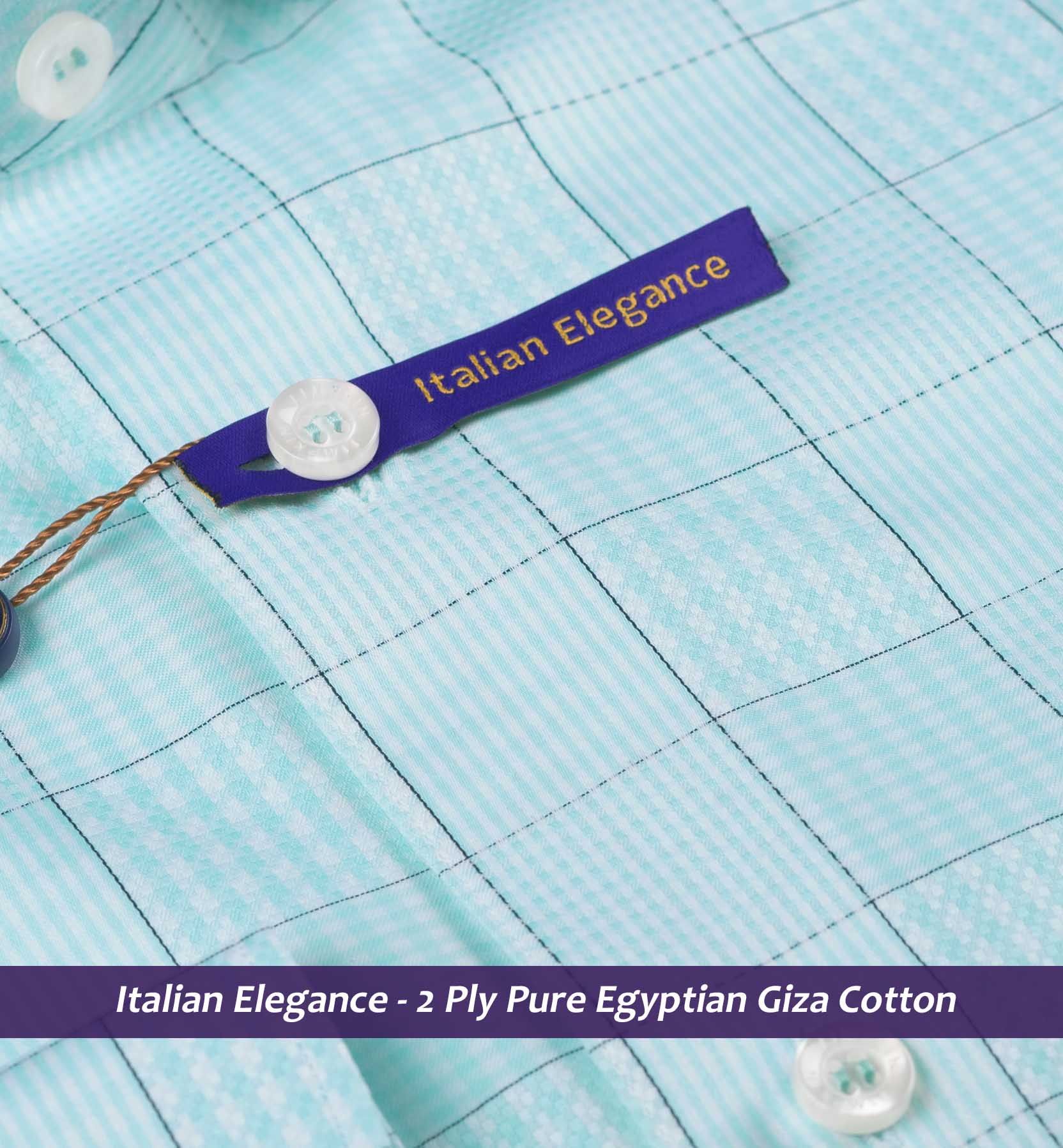 Finland- Turquoise & Navy Check