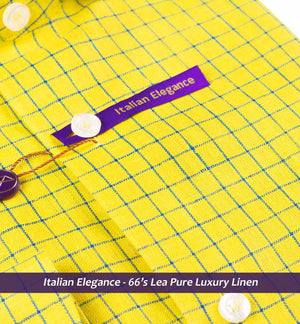 Helsinki- Lemon Yellow & Cerulean Blue Check