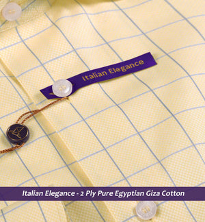 Treviso- Daffodil Yellow & Blue Check