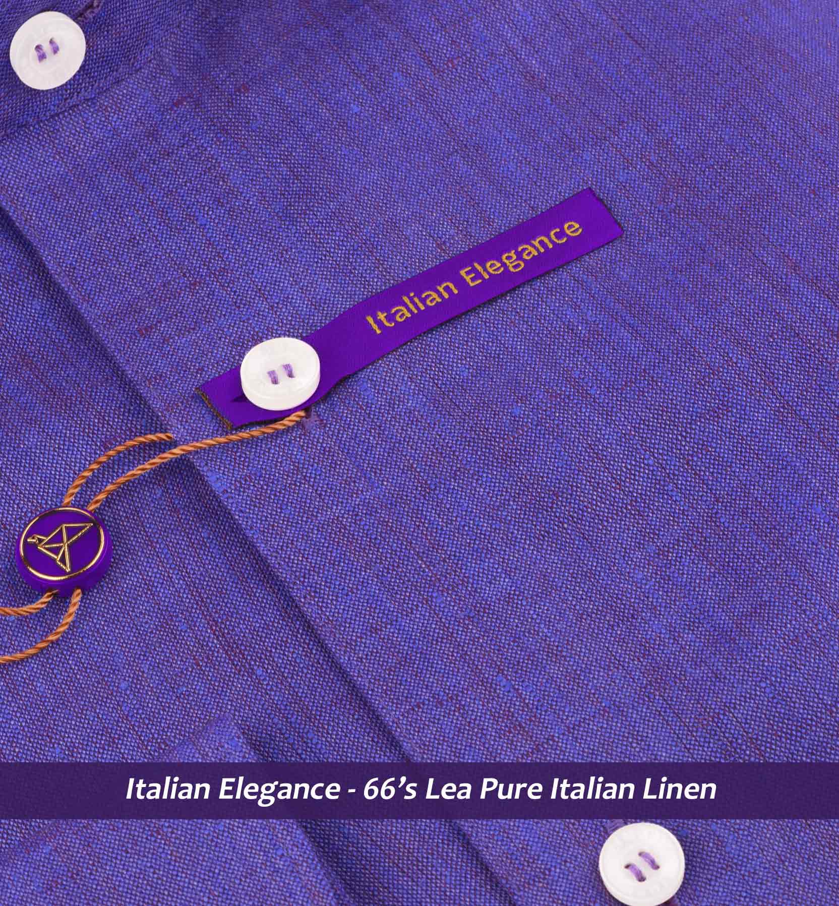 Sorrento- Amethyst Solid Linen- 66's Lea Pure Italian Linen